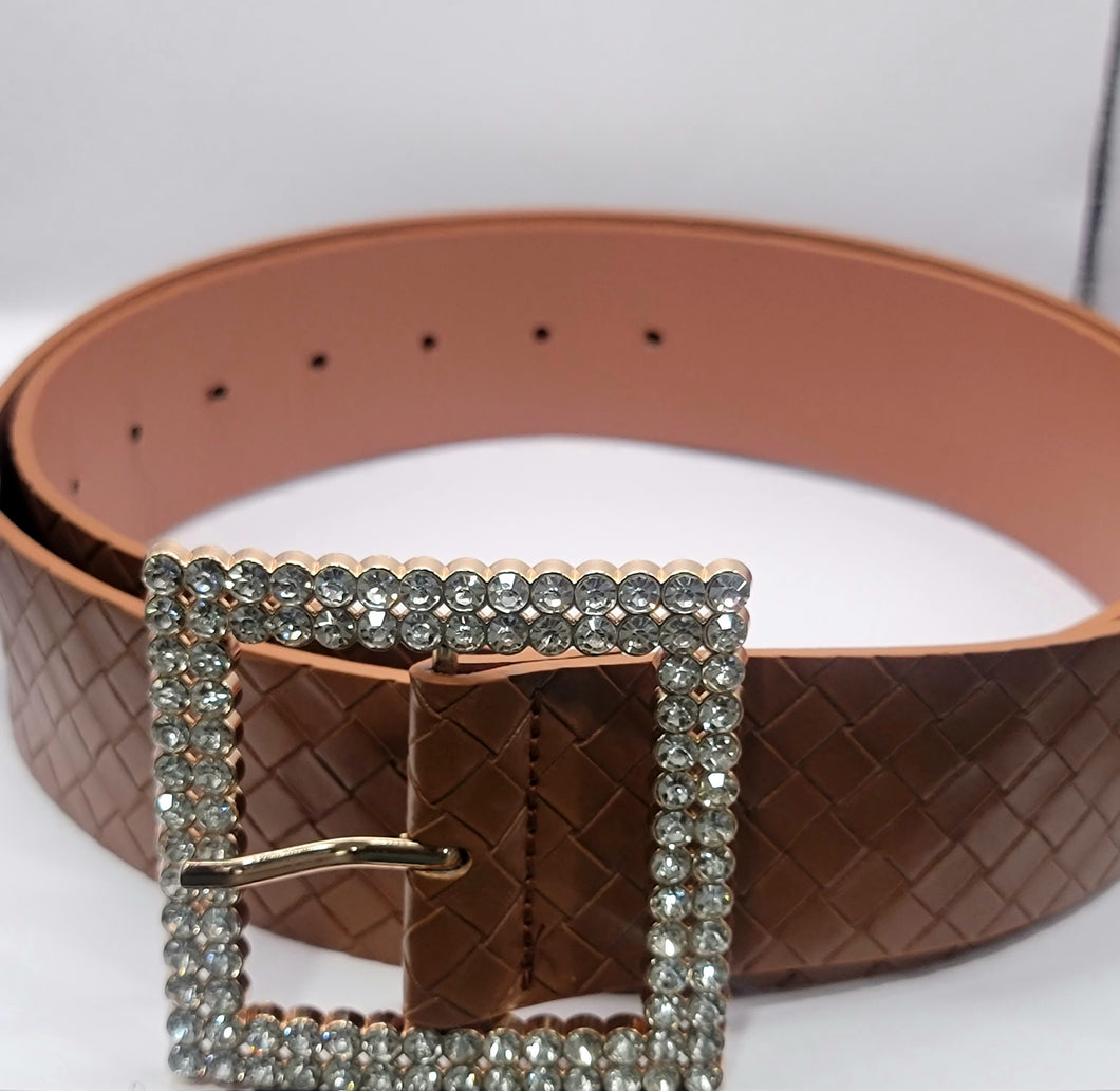 New Arrival!!! Brown Bling Belt