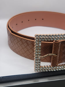 New Arrival!!! Brown Bling Belt