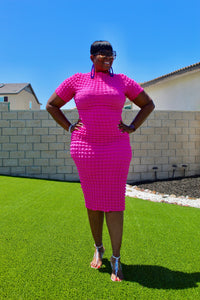 New Arrival!!! Poppin off in Fuchsia Dress