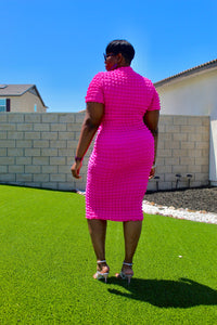 New Arrival!!! Poppin off in Fuchsia Dress