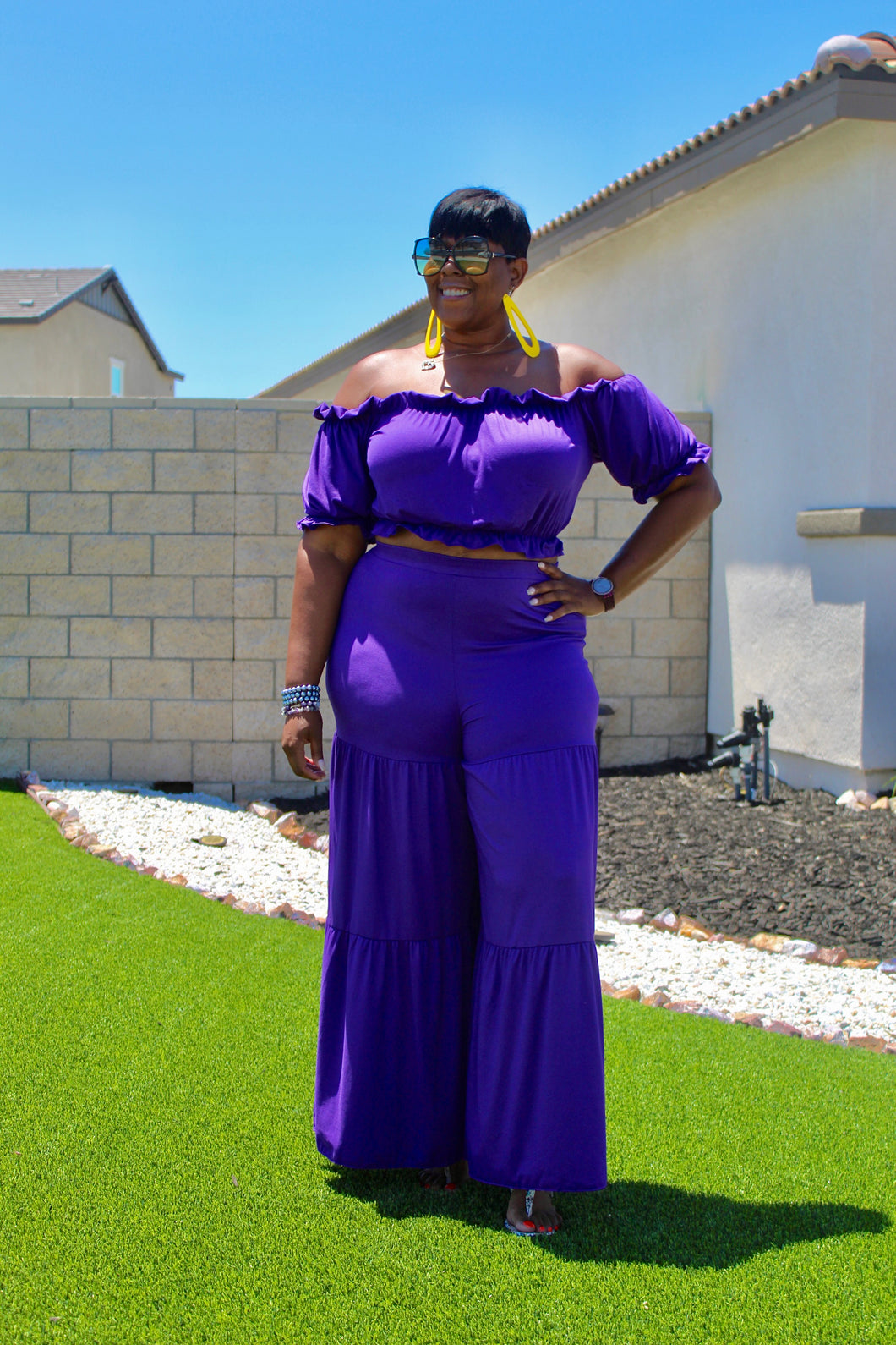 purple two piece set dress SALE ITEM!!! That Purple Hit Different Two Piece Set Thick Chicks_Boutique