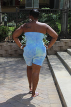 Load image into Gallery viewer, The Beautiful Sky Romper. Great Stretch. Belt Sold Separately