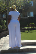 Load image into Gallery viewer, White Palazzo Pants Set