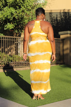 Load image into Gallery viewer, Yellow &amp; White Tye Dye Maxi Dress.