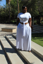 Load image into Gallery viewer, Sale Item!!! All White Wrap Top &amp; Maxi Skirt.