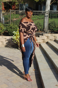 Sale Item!!! All This Chocolate Off Shoulder Maxi Top.
