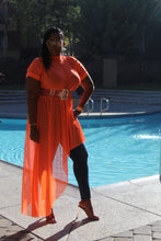 Load image into Gallery viewer, Sale Item!!!! Simply Orange Mesh Maxi Top.