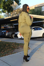 Load image into Gallery viewer, Thick Chicks Body Suit with Crop Hooded Pull Over.