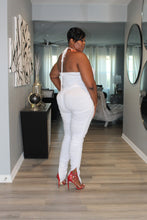 Load image into Gallery viewer, Sale Item!!! She Ready All White Ruched Cami Jumpsuit