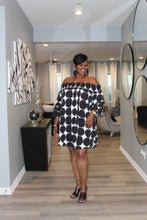 Load image into Gallery viewer, Off Shoulder Shirt Dress with Ruffle Sleeve