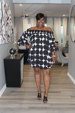 Load image into Gallery viewer, Off Shoulder Shirt Dress with Ruffle Sleeve