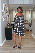 Load image into Gallery viewer, Off Shoulder Shirt Dress with Ruffle Sleeve