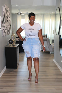Sale Item Just Sexy & Cute Distress Denim Shorts