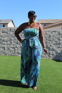 Vacation Ready Wrap Tube Top with Palazzo Pants