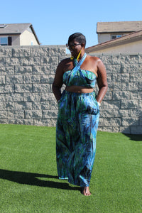 Vacation Ready Wrap Tube Top with Palazzo Pants