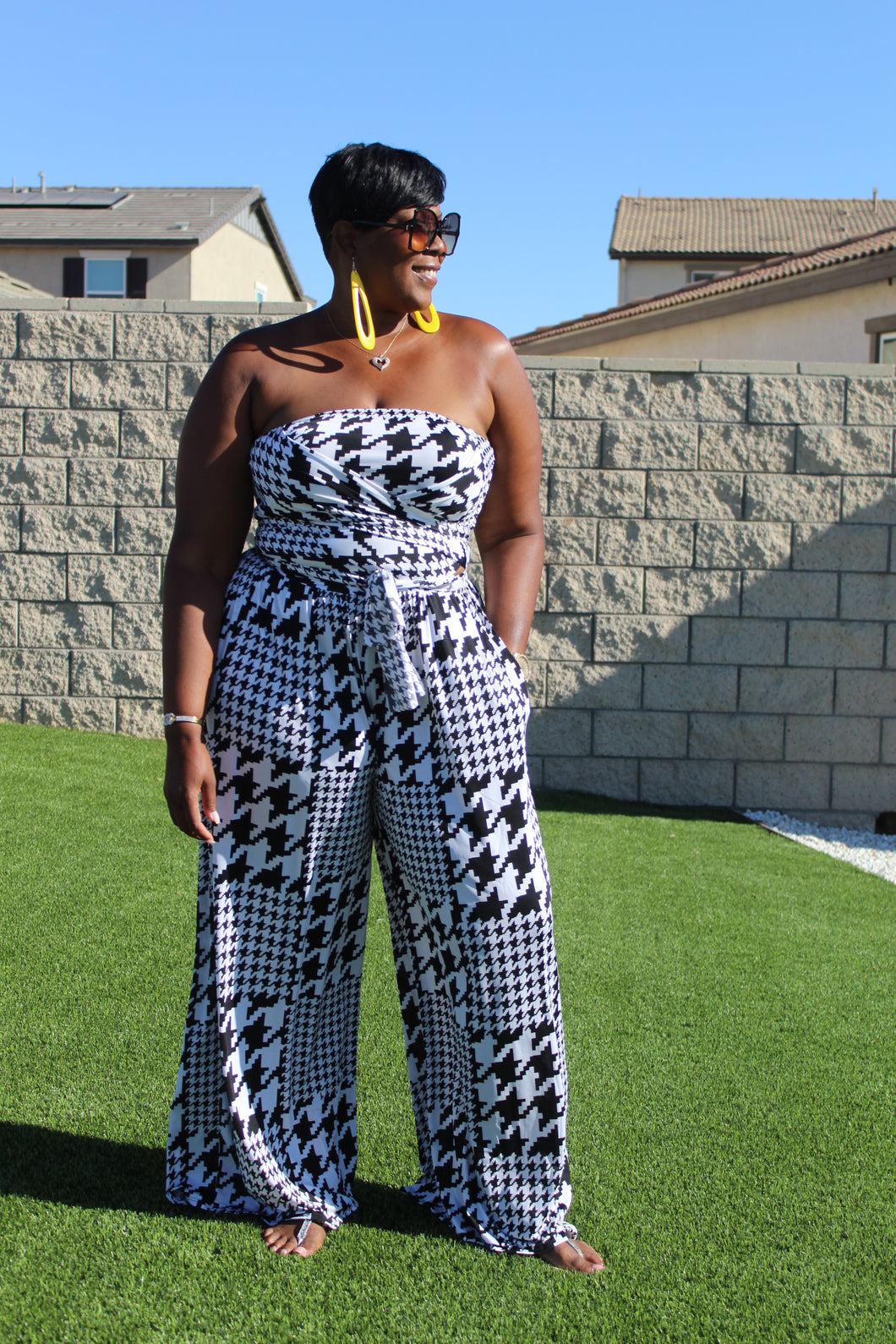 Vacation Ready Wrap Tube Top with Palazzo Pants