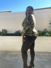Load image into Gallery viewer, Sale Item!!! Camo Long Sleeve Multi Layer Peplum Jacket