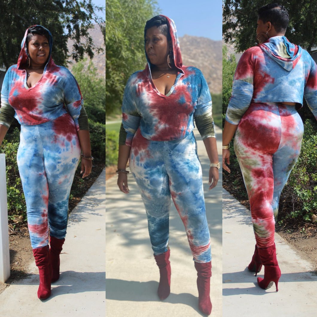Tye Dye Hoodie and Pants Set